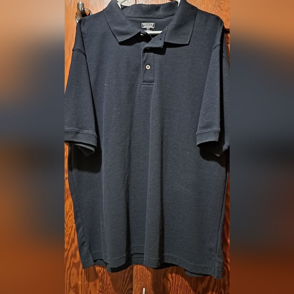 Premier International Men's Navy Blue Polo Shirt